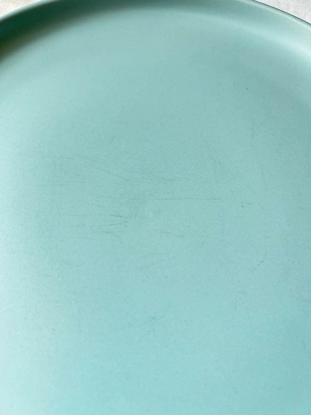 🌴Colorful Turquoise Semi-Matte Dinnerware Set of Two Plates